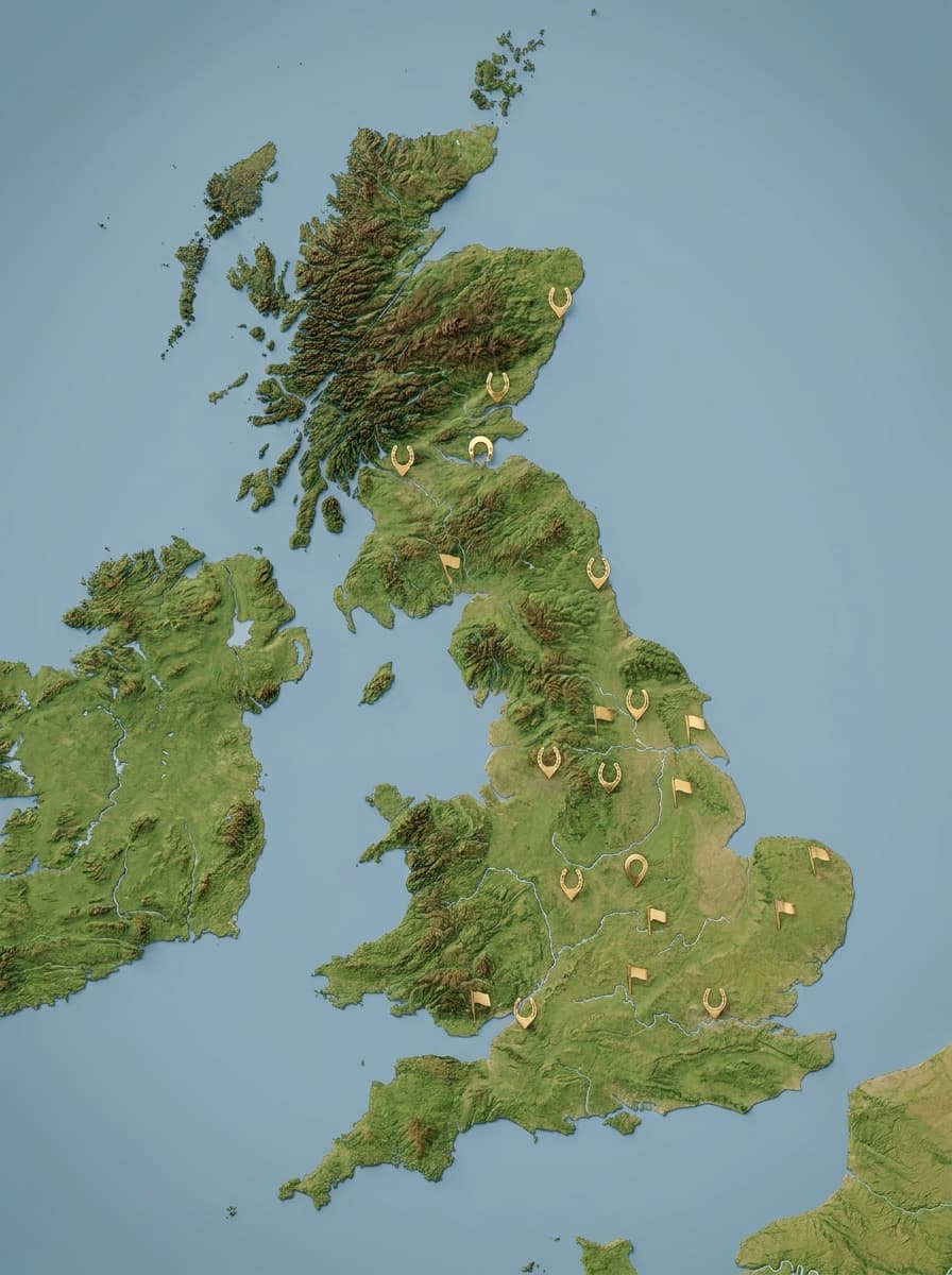 Map of Britain's racecourses